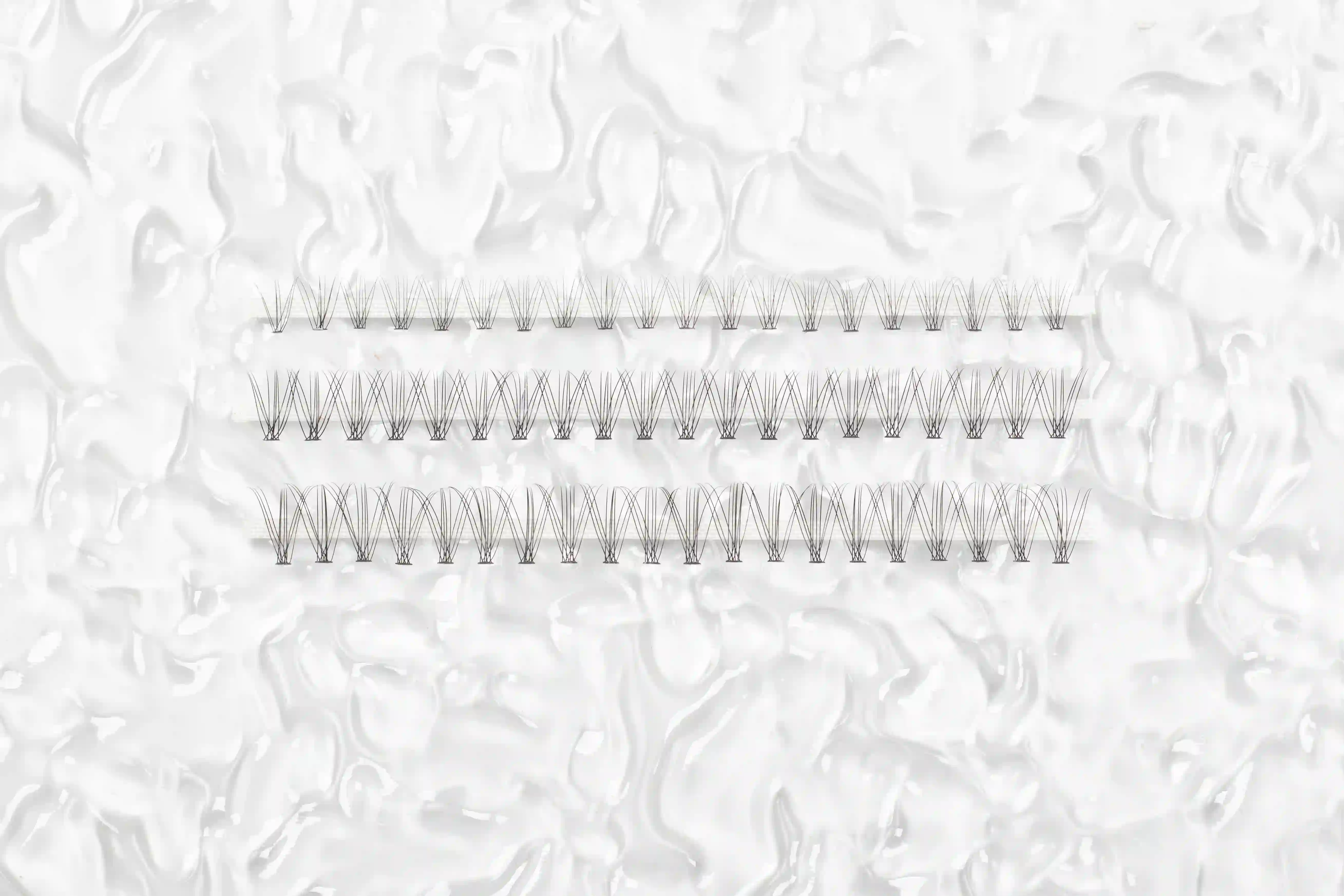 HEAT-BONDED CLUSTER LASHES