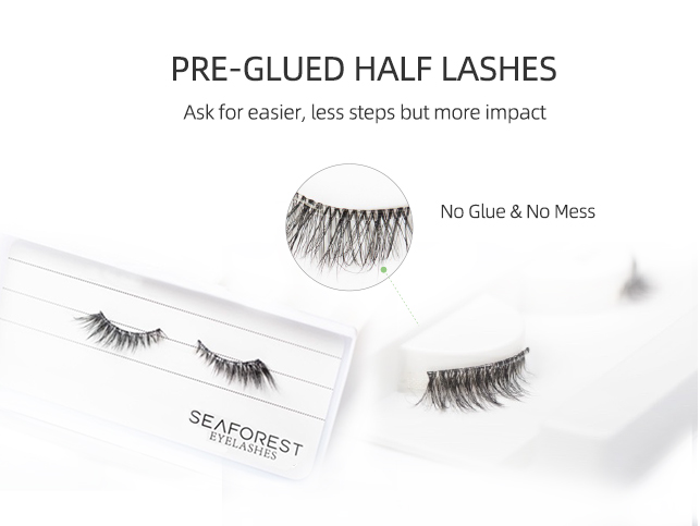 PRE-GLUED HALF LASHES